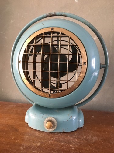 VTG Gilbert Vornado Style Mid Century Electric Fan Atomic Steampunk Diver Helmet