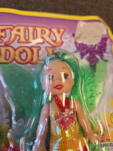 Pink  Doll Fairy  4" Mini Doll With Pink Wings Toy in Package