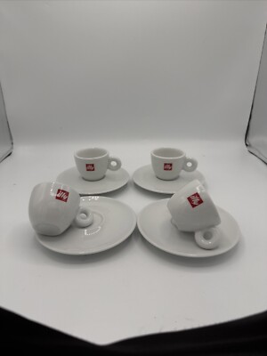 ILLY  set of 4 Espresso/machiato Coffe Cup Made In Portugal