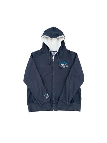 San Jose Sharks Womens Full Zip NHL Sweatshirt Hoodie Black