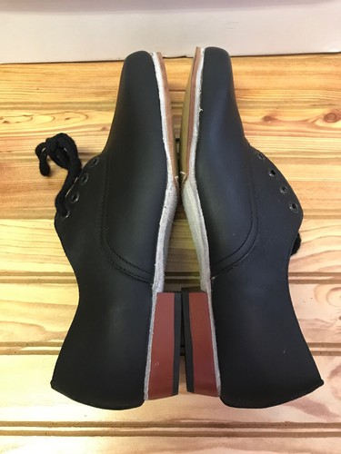 Women's 6 M Free Spirit Split Sole Clogging Shoes, Black, (No Taps)