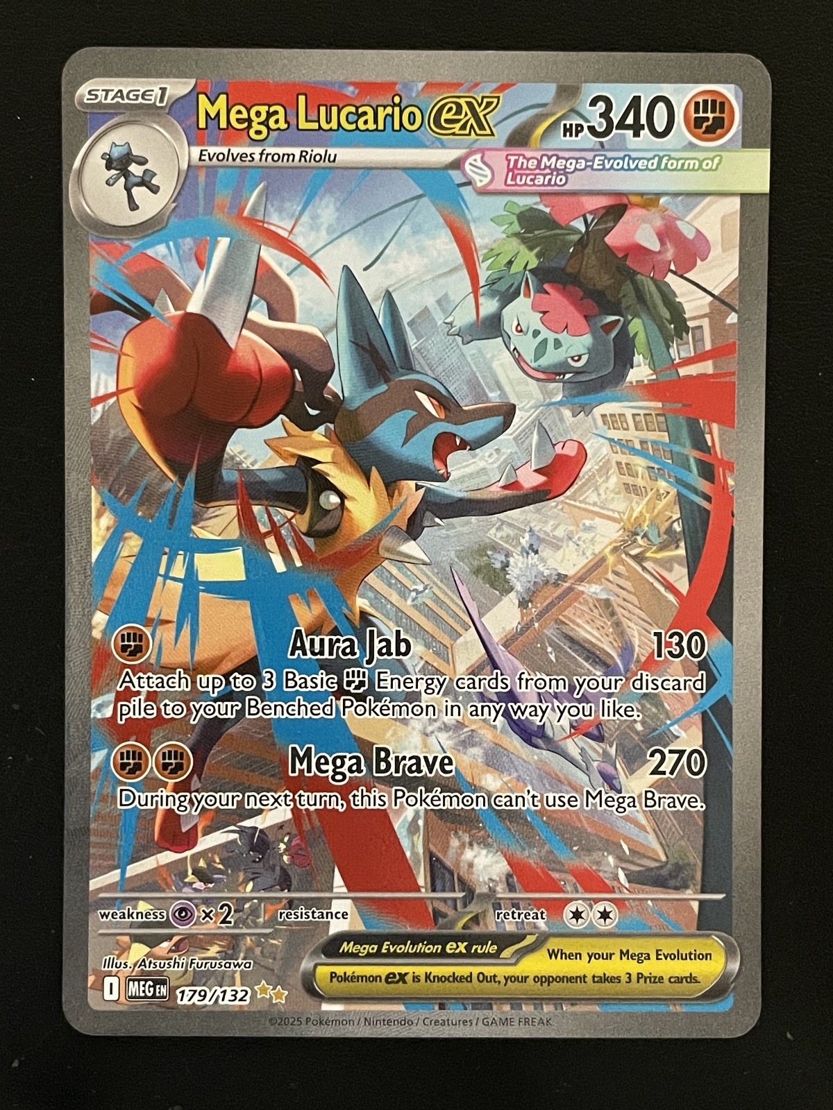 2025 Pokémon Full Art Mega Lucario EX 179/132
