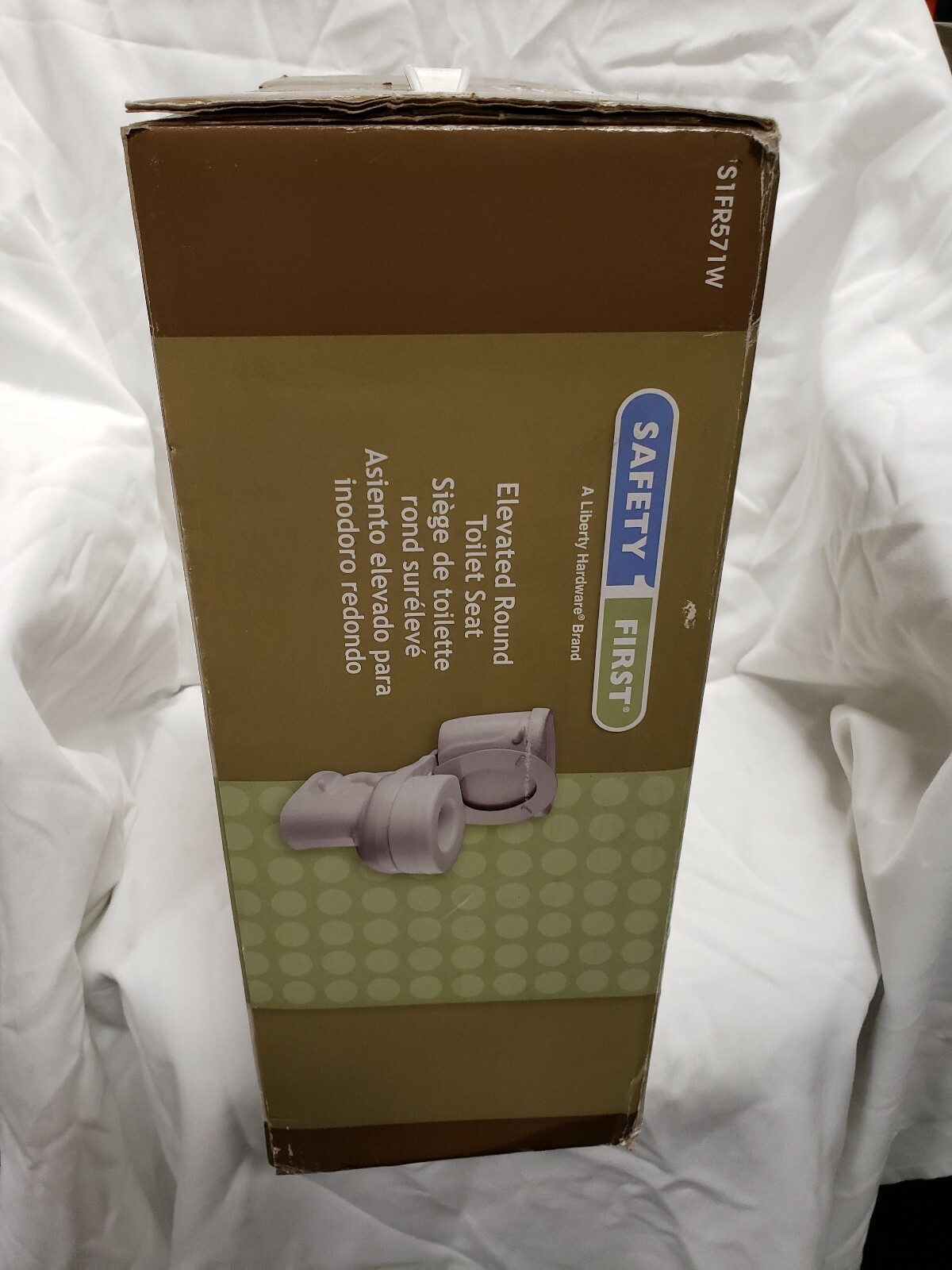 Safety First Elevated Round Toilet Seat White Brand New