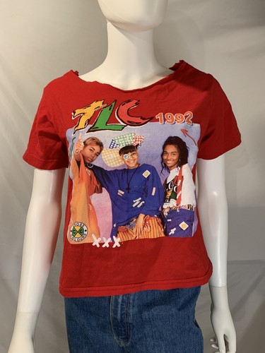 TLC Tシャツ (古着) TLC 1992 unisex Cross Colours Graphic T-Shirt Black Left Eye