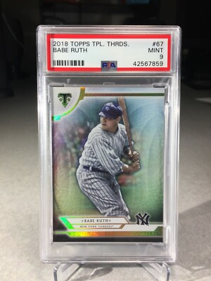2018 Topps Triple Threads Babe Ruth #67 - PSA 9 - POP 1 - New York Yankees