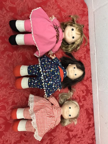 Fisher-Price Lap Sitter Dolls Vintage Set Of 3 Dolls