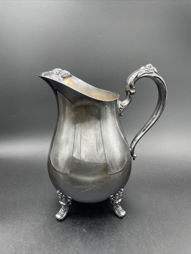 International Silver Co Silver-Plated Footed Water Pitcher