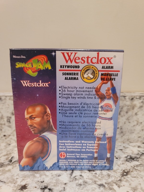 1996 Space Jam Michael Jordan Bugs Bunny Alarm Clock New In Box!