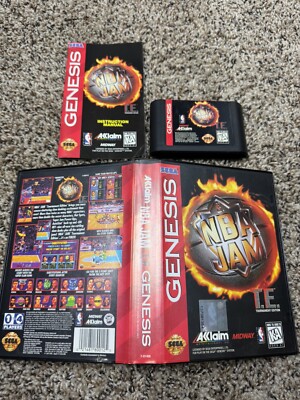NBA Jam Tournament Edition TE (Sega Genesis, 1995) CIB Tested