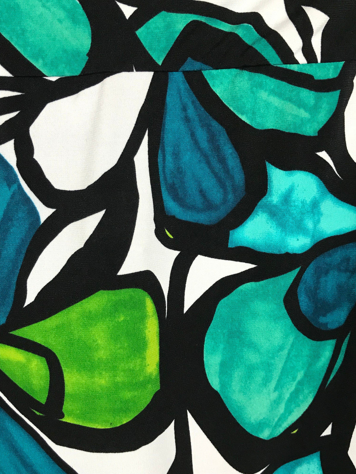 Motherhood Maternity Womens size XL Black Green Teal Stretchy Floral Print Skirt