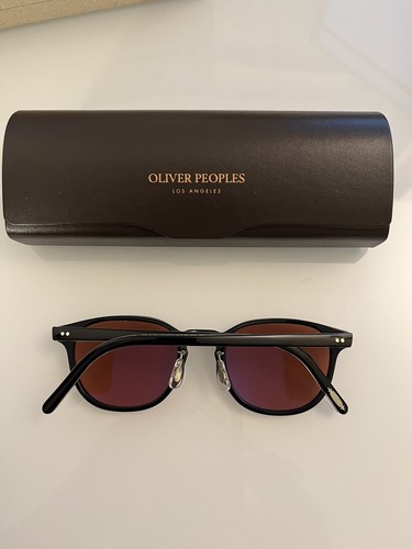 Pre-owned Oliver Peoples Fairmont 49mm Sun In Black/persimmon Msrp$546 Mcconaughey's Fav In Orange