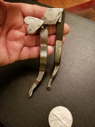 Antique Silver And Steel Spurs 1800'S missing rowells