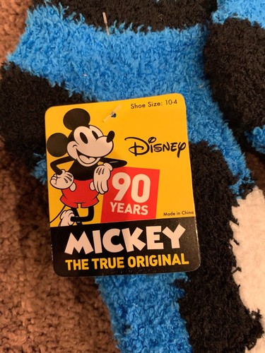 Lot Of 2 NWT Pairs Disney Fuzzy Socks Mickey Mouse Youth Kids 10-4