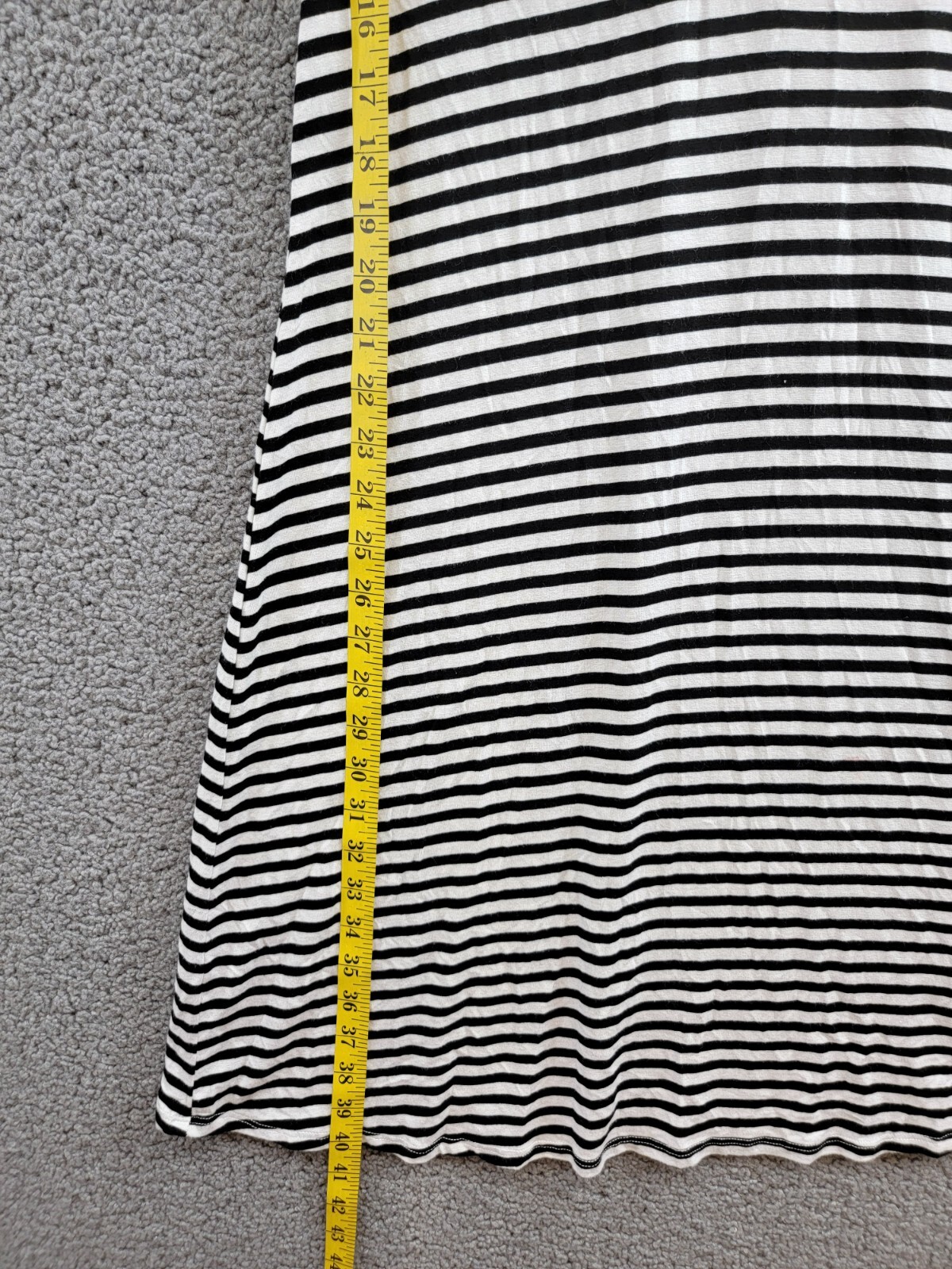 Karen Kane Contrast Collar Placket Dress Women's XS Black/White Striped Pullover - Picture 7 of 15