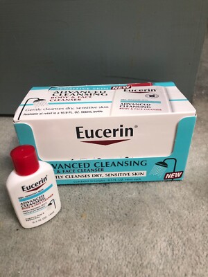 Sample Box 16 .5 Fl. Oz. Eucerin Advanced Cleansing Body & Face Cleanser Travel!