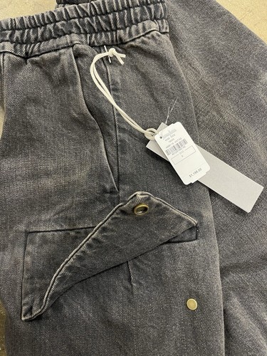 Pre-owned Fear Of God Japanese Denim Cargo Pant Collection 8 Retail $1,195 Size L (34in) In Black