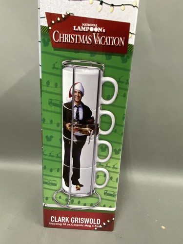 National Lampoons Christmas Vacation Stacking 10 oz Coffee Mugs Clark Griswold