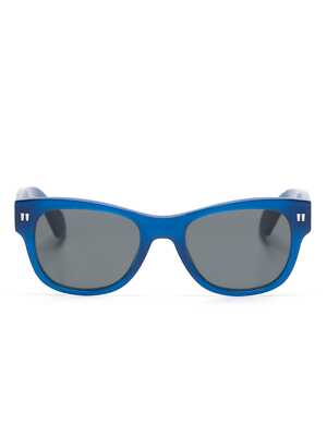 Pre-owned Off-white Oeri107s24pla0014507 Moab Blue Sunglasses
