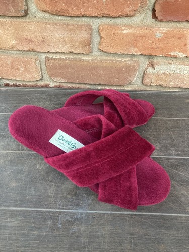 Vintage Daniel Green Red Velvet Velour Boudoir Slip On House  display picture 3