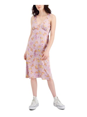 

Женское фиолетовое регулируемое пуловерное платье миди без подкладки HIPPIE ROSE для подростков, Фиолетовый