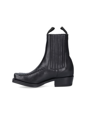 Pre-owned Hereu Ankle Boots 'agula' In Black