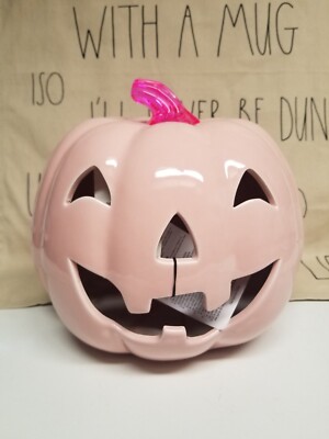 Halloween Pink/ Neon Pink Light Up Jack-O -Lantern Pumpkin NEW!