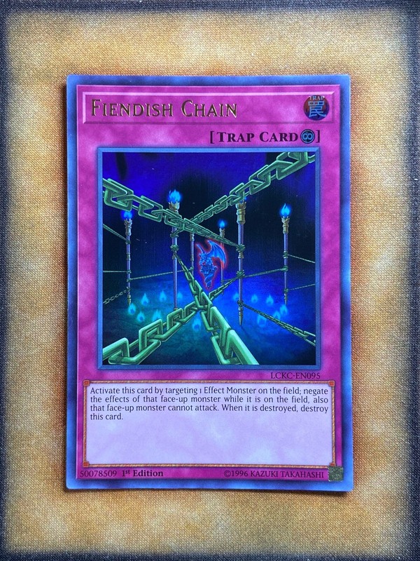 Yugioh Fiendish Chain LCKC-EN095 Ultra Rare 1st Ed NM | eBay