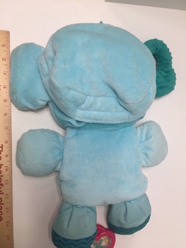 Playskool Fold 'N Go Busy Elephant Blue Soft Plush Baby Activity By Playskool