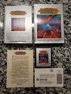 Atari 2600 VCS Bermuda Triangle Data Age Complete in Box 100% CIB 1982 NICE RARE