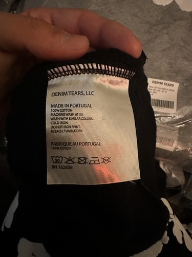 Pre-owned Denim Tears Cotton Wreath Sweatshirt Hoodie Black Size Medium(brand New)