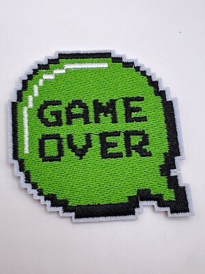 Game Over - Gaming - Retro - Patch Aufnäher aufbügelbar NEU Spiele Games
