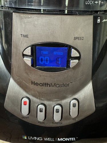 Healthmaster Blender Living Well Montel Black Tested 70 oz 1200W YD-2088E