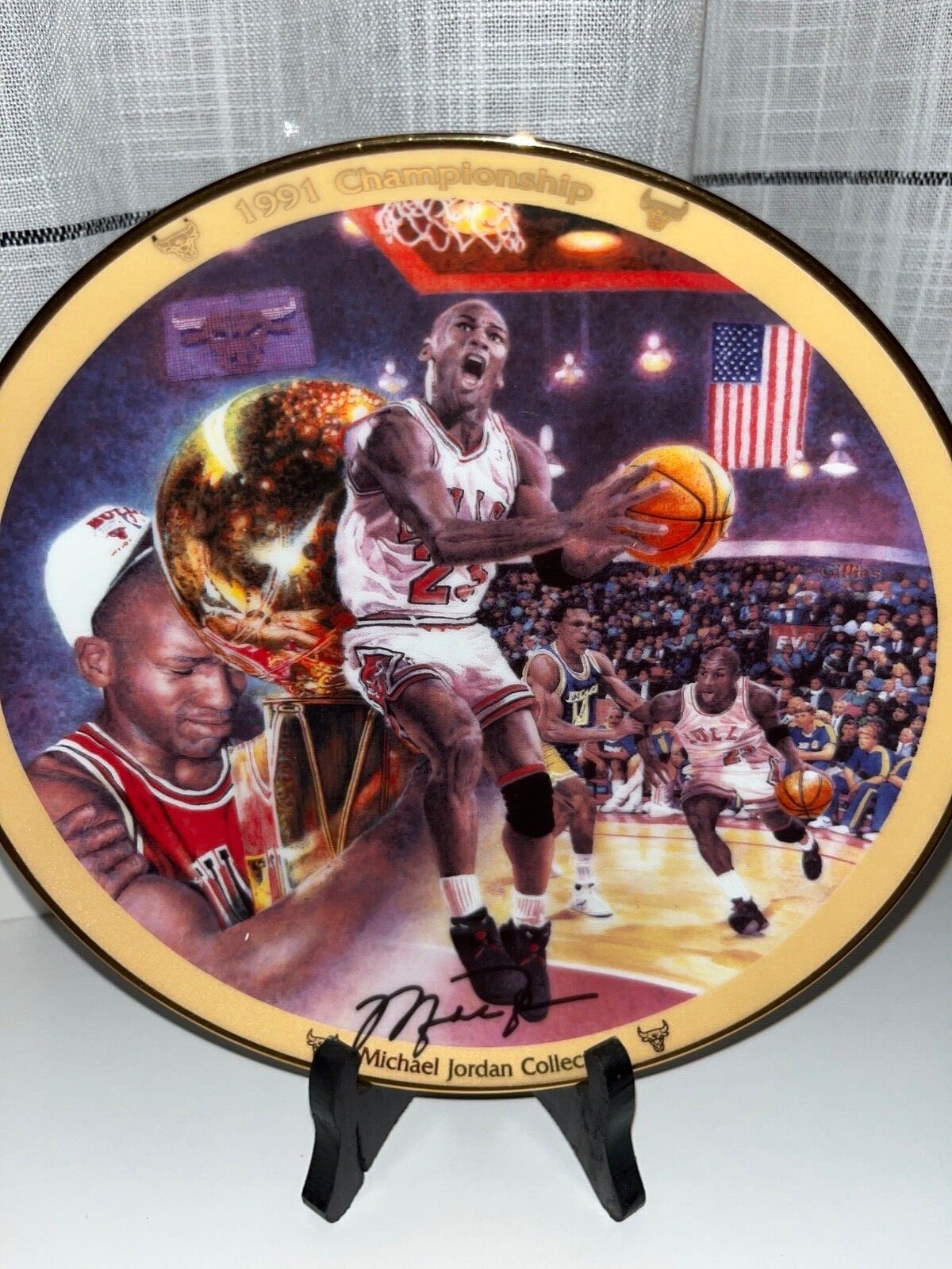 Micheal Jordan 1991 Championship Collectors Plate Micheal Jordan 1991 Championship Collectors Plate