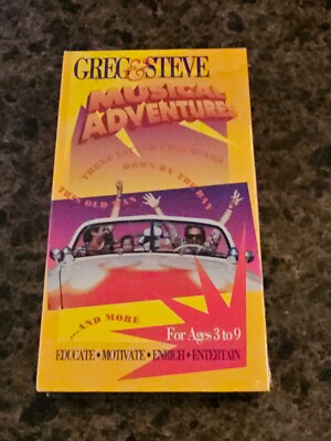 BRAND NEW Greg & Steve Musical Adventures (VHS; 1991) RARE Sealed OOP
