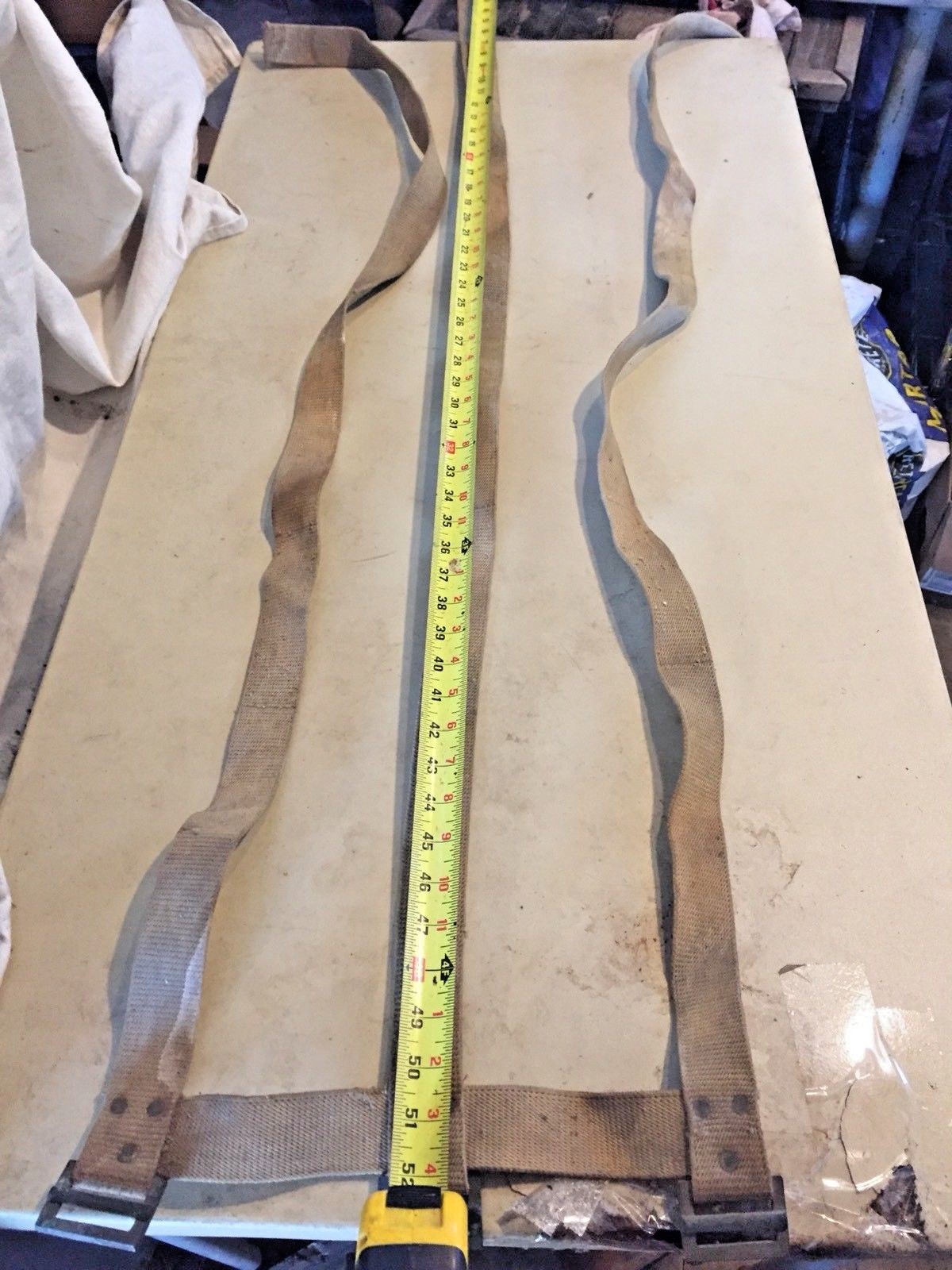 2 TWO Military Olive Drab Canvas Triple Straps-Webbing-Field Adapters