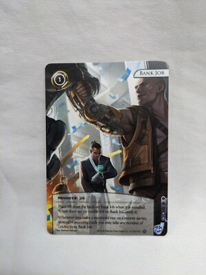 Android Netrunner Bank Job Organized Play Promo Card