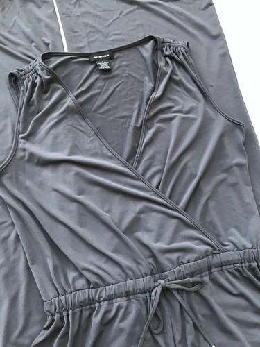 Spense Jumpsuit Gray Romper Wide Leg Pants Women 8 Stretch Sleeveless