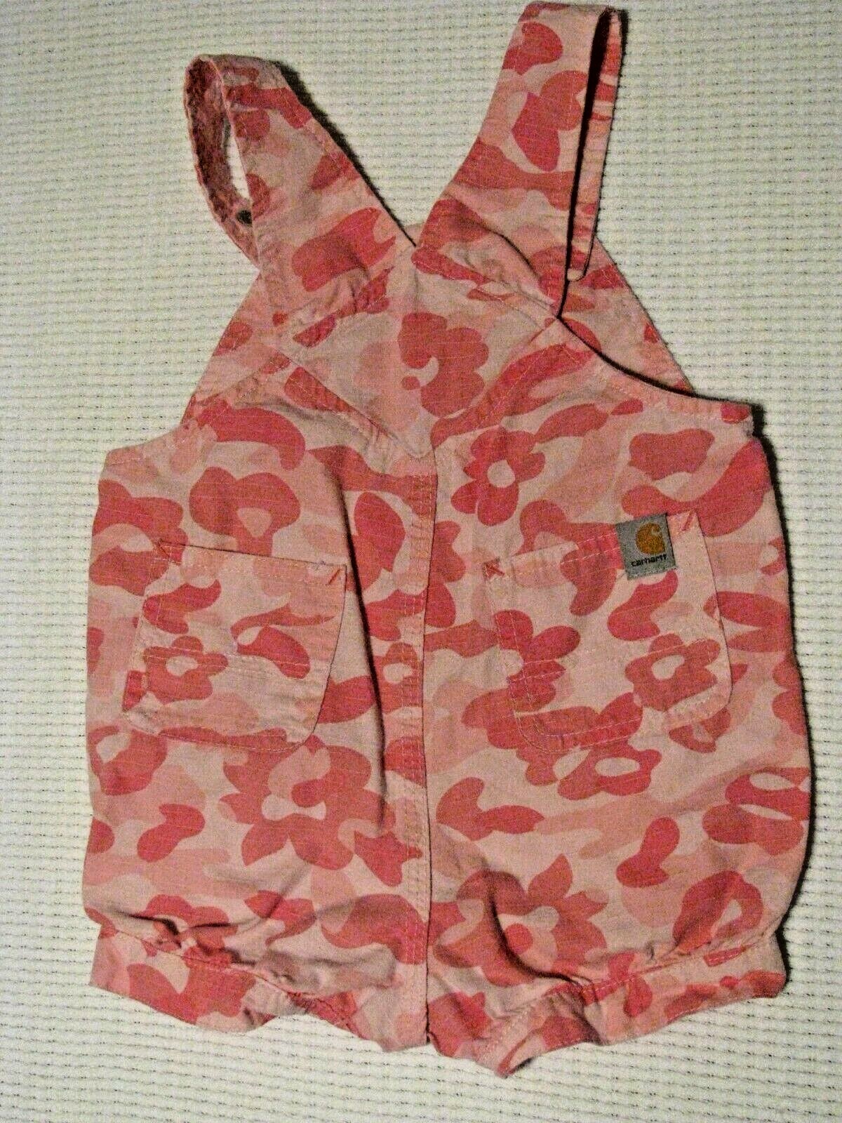 Carhartt Pink Camo Bib Overalls size 24 Months