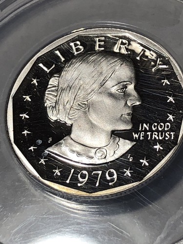 1979 S Type 2 Proof Susan B. Anthony Dollar! Graded PF69 DCAM Anacs, FS-501