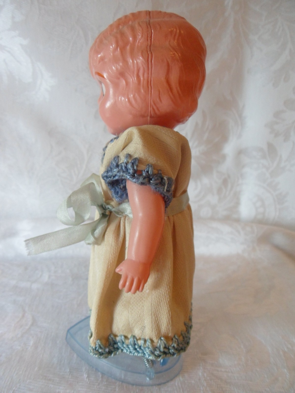 Celluloid Carnival Kewpie Powder Shaker Doll Japan with Dress 6