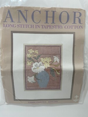 VTG Anchor Summer Collection Long Stitch Tapestry Cotton Kit # 2054 NOS