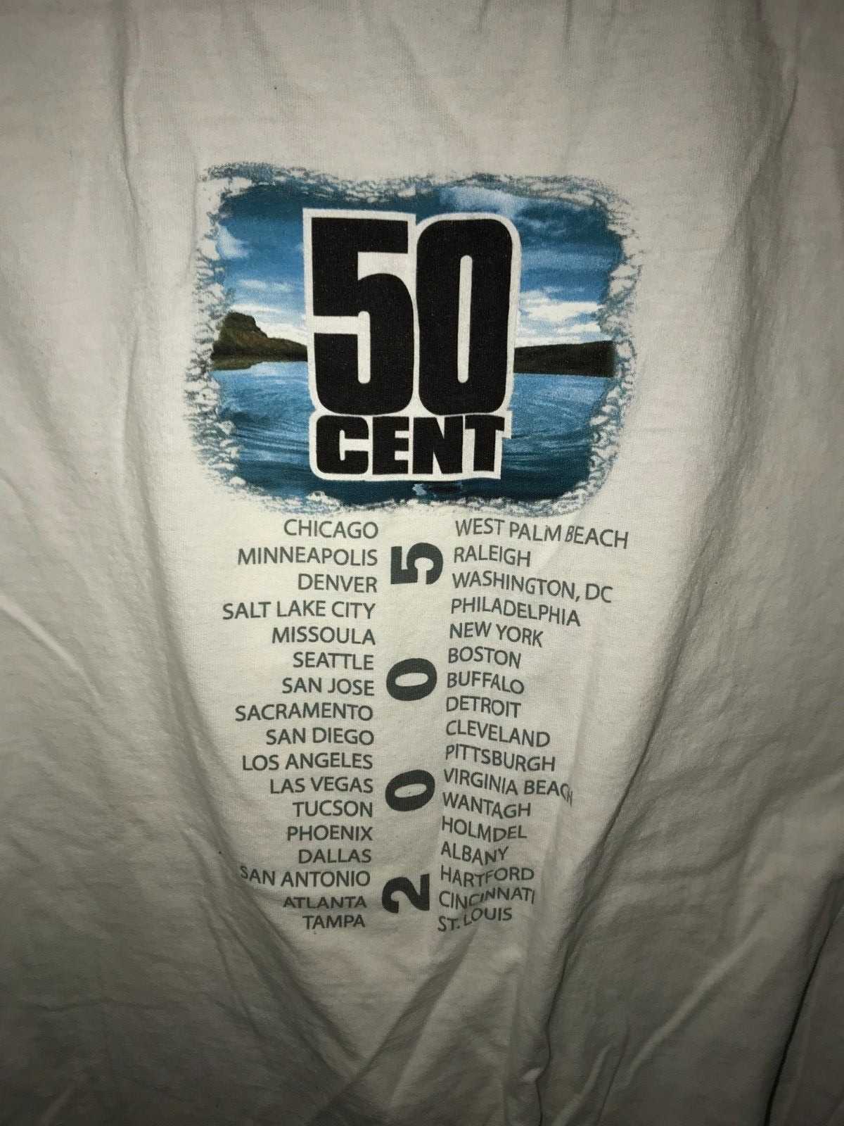 50 Cent 2005 Tour Event Merch T-Shirt Mens Size Large Vintage Rare
