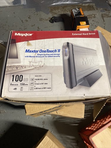 New Maxtor OneTouch II External Hard Drive 100 GB 7200 RPM Factory Sealed!