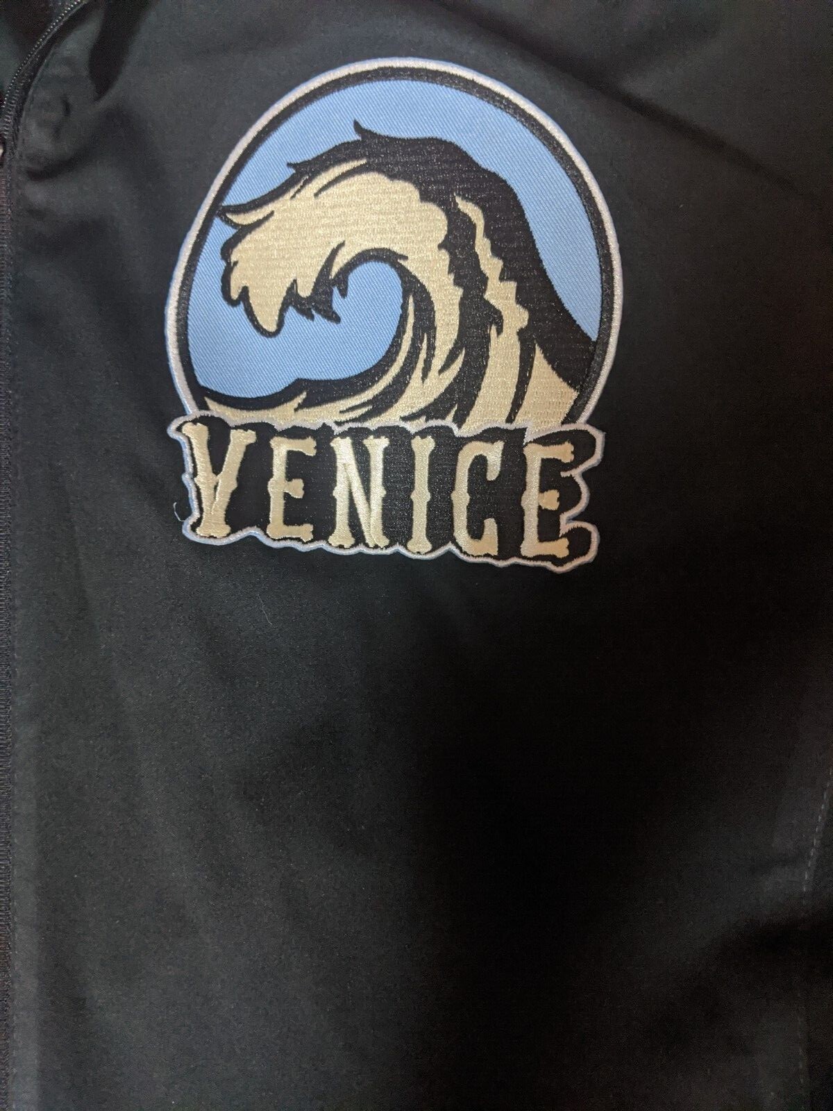 Pre-owned Only Locals  Jacket Venice Beach Wave Jacket The Greatest Norman Rockwell In Black
