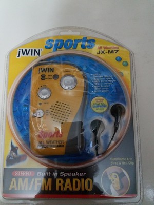 VINTAGE JWIN SPORTS JXM7 ALL WEATHER AMFM SPORTS RADIO NEW SEALED 