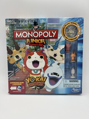Monopoly Junior Yo-Kai Watch Board Game With Exclusive Yokai Medal