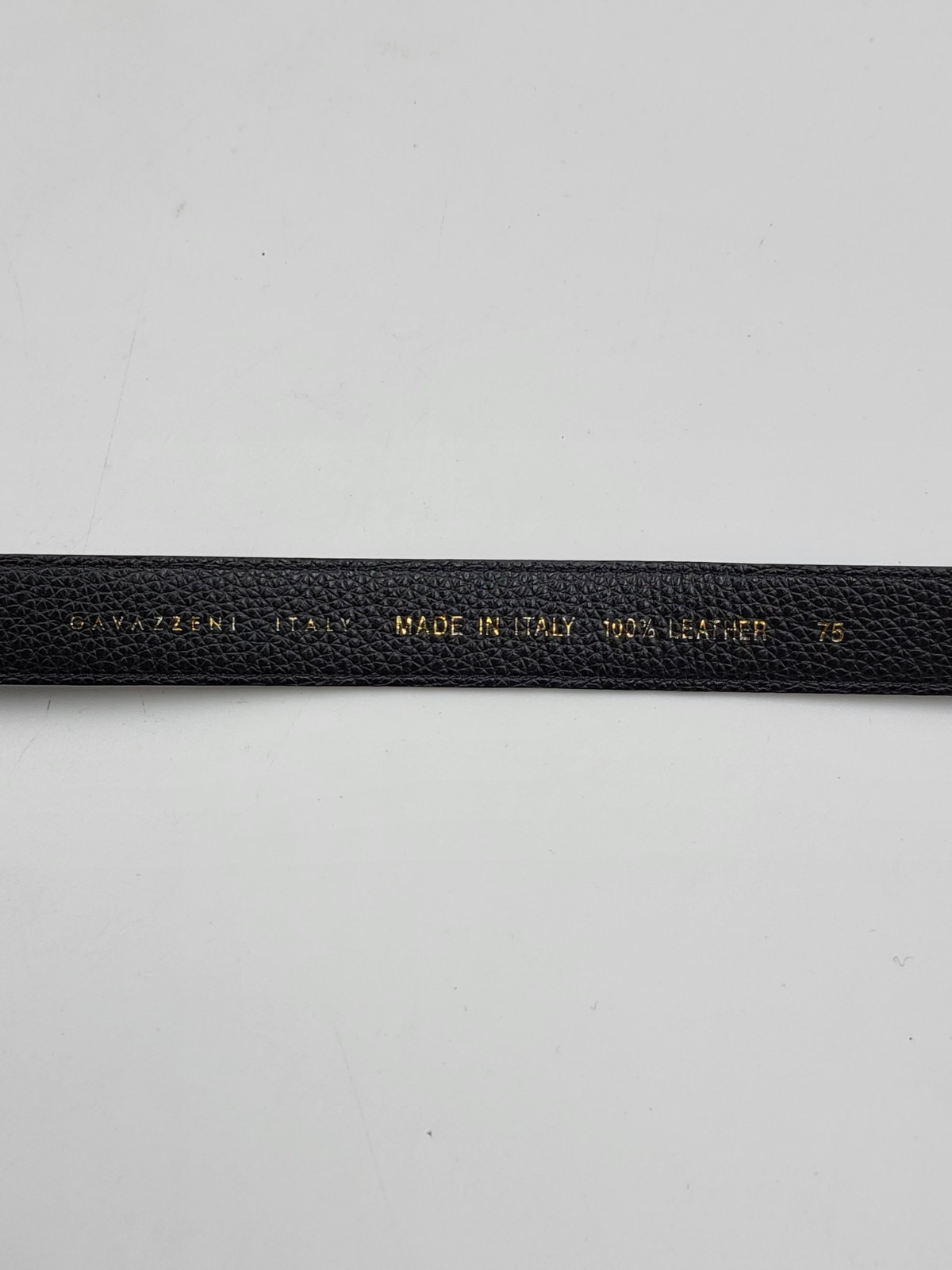 GAVAZZENI Glossinia Leather Belt Women's 75 Black Square Buckle Adjustable - Picture 8 of 11