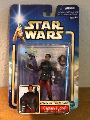 Star Wars Attack of the Clones CAPTAIN TYPHO Padme's Security 2002 Hasbro NEW