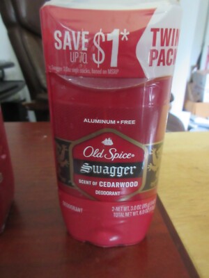 Men's Deodorant Aluminum-Free Swagger, 3.0oz Twin Pack