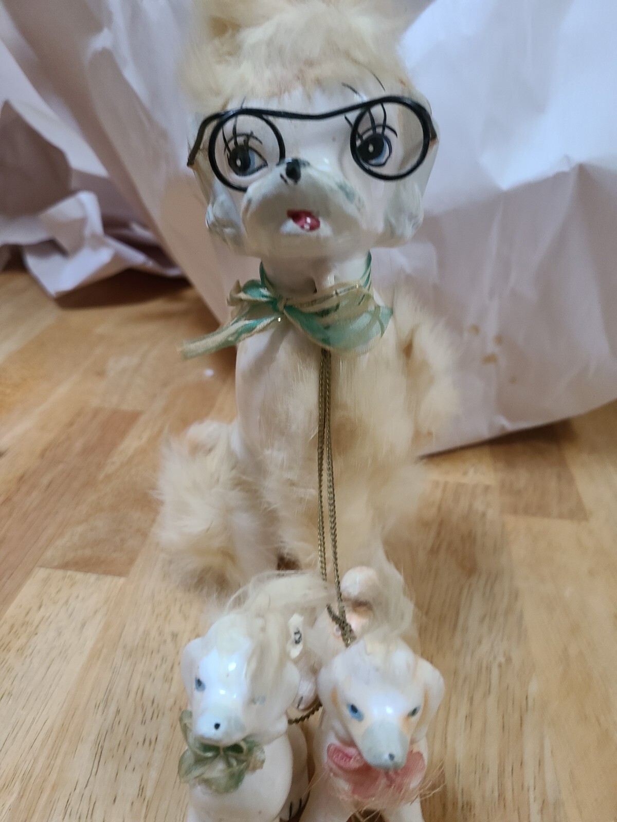 【まーちゃんさま】*pottery animal ✵ツリーを見つめる ワンちゃん まーちゃんさま】*pottery animal ✵ツリーを見つめる ワンちゃん